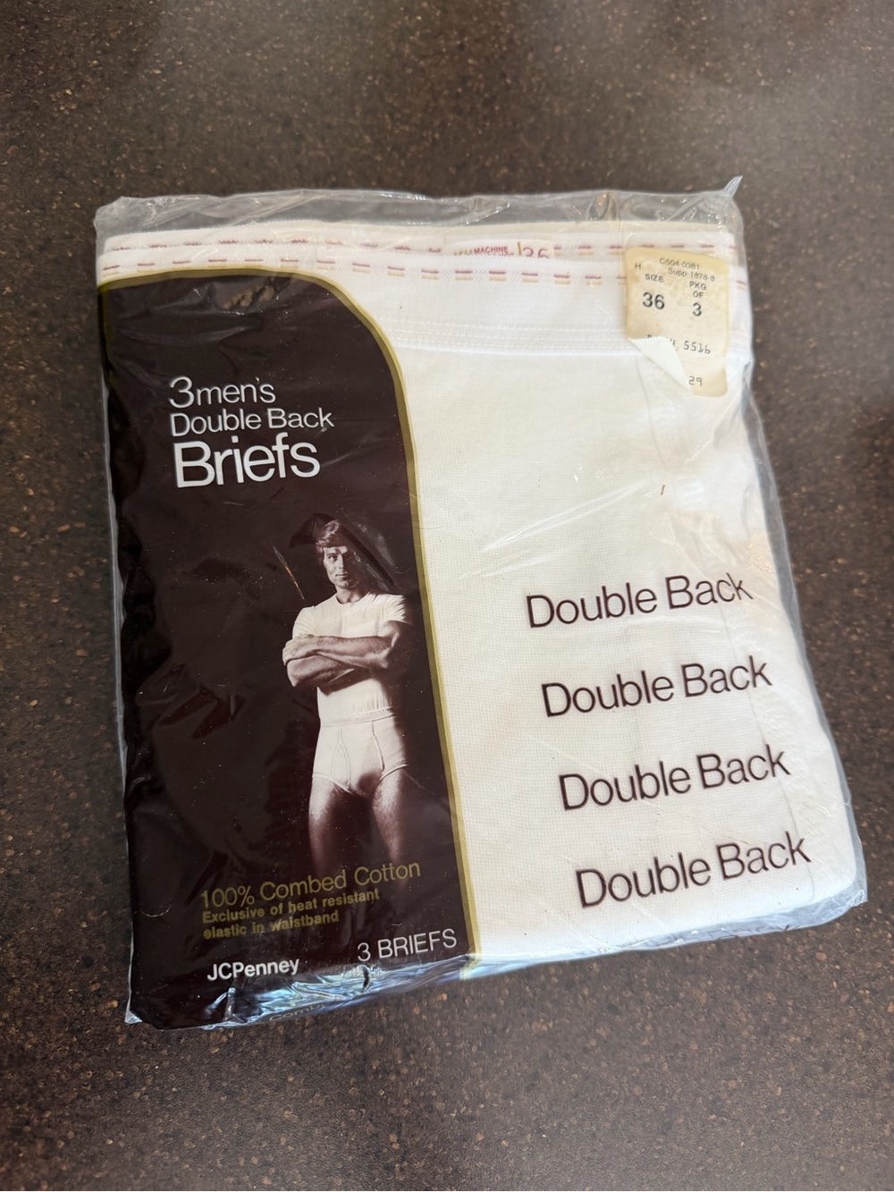 Vintage NOS JCPenney Towncraft Men’s Briefs Size 36 3-Pack Deadstock 1970s